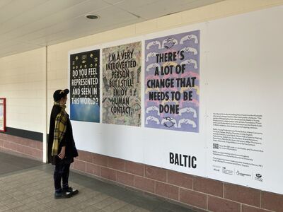 Artwork on display at Metro Station
