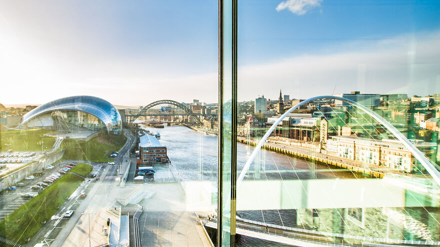 Aerial View over Gateshead