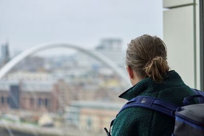 Visitor looking at NewcastleGateshead Views