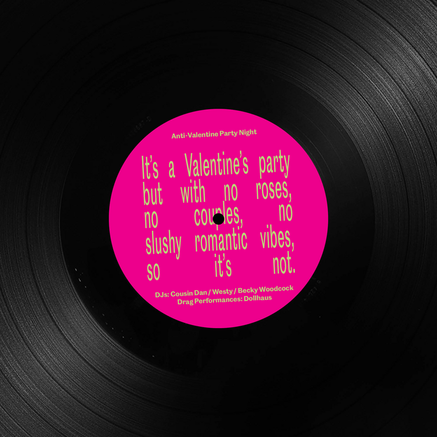 Black and pink record.