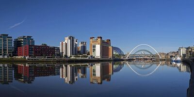 View of the Newcastle Gateshead Quayside
