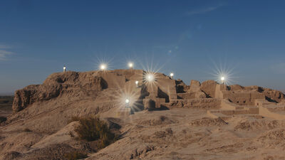 brown mountains against a blue sky