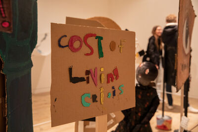Banner saying 'cost of living crisis'