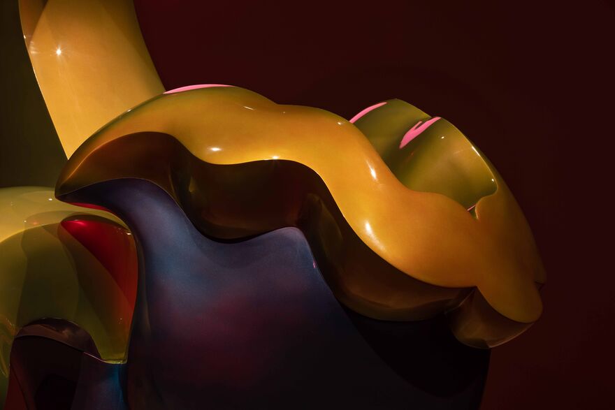 Close up of shiny Jala Wahid Sculpture
